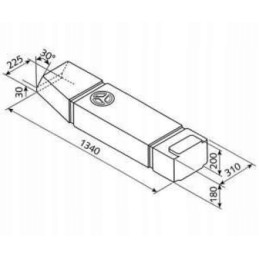 Water tank for installation in VW T3 60l