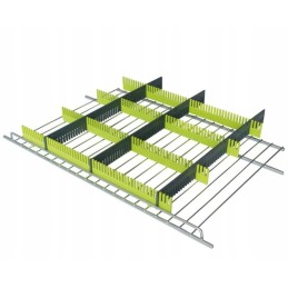 Organizer compartments for the fridge of a camper trailer