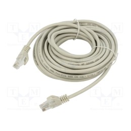 1 pcs x ART - KABSI AL-OEM-305 - Patch cord, U/UTP, 5e, CCA, grey, 10m, RJ45 plug,both sides, 26AWG