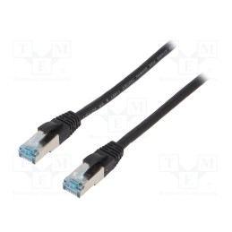 1 pcs x LOGILINK - CQ6055S - Patch cord, S/FTP, 6a, stranded, Cu, PUR, black, 2m, 27AWG, IP20