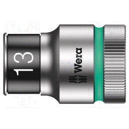 1 pcs x WERA - 5003733001 - Socket, 6-angles,socket spanner, HEX 13mm, 1/2', 37mm, Zyklop