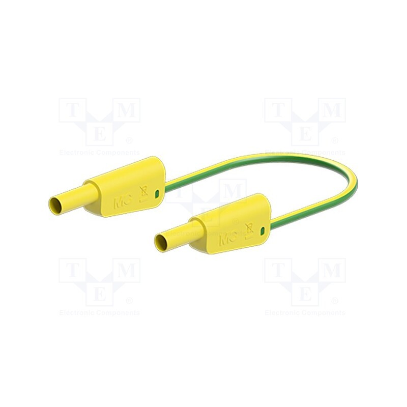 1 pcs x STu00c4UBLI - 66.2014-10020 - Test lead, 32A, banana plug 4mm,both sides, Urated: 1kV, Len: 1m