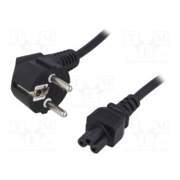1 pcs x QOLTEC - 50548 - Cable, 3x0.75mm2, CEE 7/7 (E/F) plug angled,IEC C5 female, 1.4m
