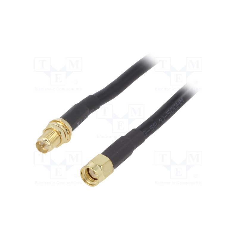 1 pcs x ONTECK - SMA-M/F-OTK3 - Cable, 50Ω, 3m, RP-SMA male,RP-SMA female, black, straight