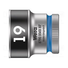 1 pcs x WERA - 5003753001 - Socket, 6-angles,socket spanner, HEX 19mm, 3/8', 29mm, Zyklop