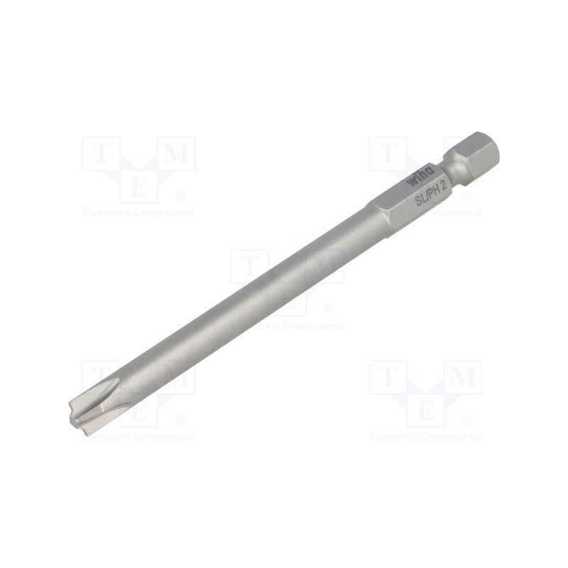 1 pcs x WIHA - 32687 - Screwdriver bit, PlusMinus cross PH-type, SL/PH2, PROFESSIONAL