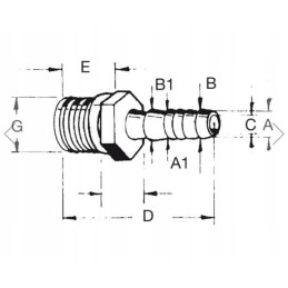Straight connector for water 3 8