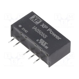 1 pcs x XP POWER - IA0505S - Converter: DC/DC, 1W, Uin: 5V, Uout: 5VDC, Uout2: -5VDC, Iout: 100mA