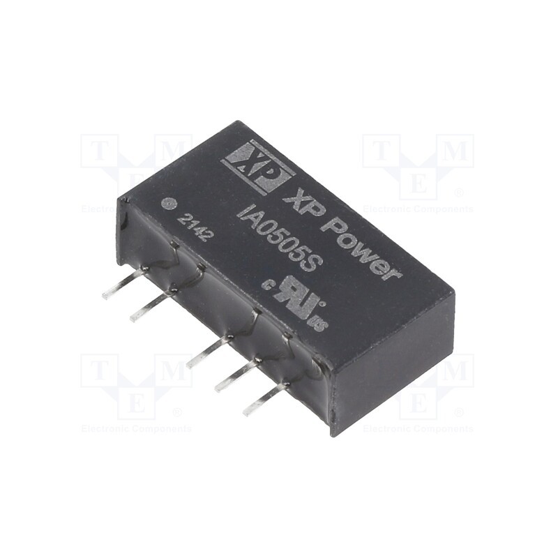 1 pcs x XP POWER - IA0505S - Converter: DC/DC, 1W, Uin: 5V, Uout: 5VDC, Uout2: -5VDC, Iout: 100mA