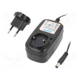 1 pcs x AIMTEC - AMA18XER4-120150Y - Power supply: switched-mode, plug, 12VDC, 1.5A, 18W, Plug: EU, 85%