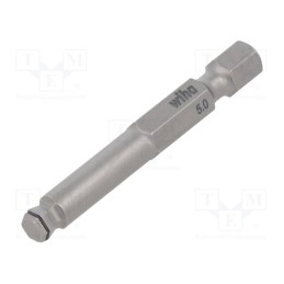 1 pcs x WIHA - 25741 - Screwdriver bit, hex key,spherical, HEX 5mm, Overall len: 50mm
