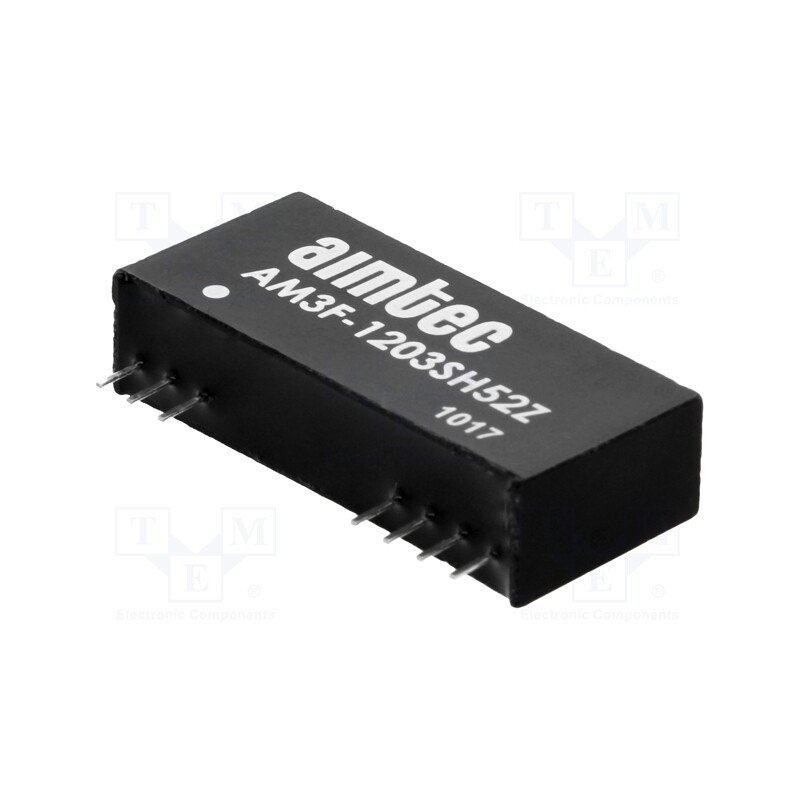 1 pcs x AIMTEC - AM3F-1203SH52Z - Converter: DC/DC, 3W, Uin: 10.8÷13.2V, Uout: 3.3VDC, Iout: 800mA