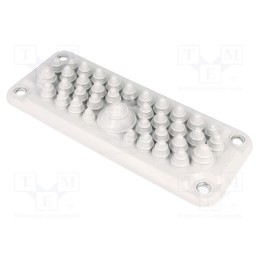 1 pcs x TRELLEBORG - 103589 - Multigate grommet, light grey, Holes no: 37, -40÷100°C, IP66,IP67