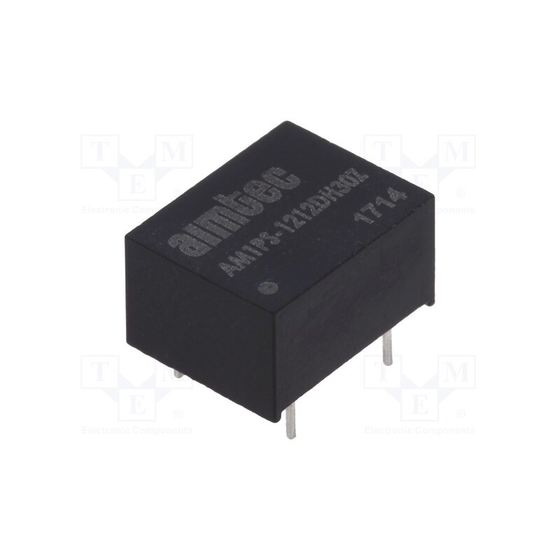 1 pcs x AIMTEC - AM1PS-1212DH30Z - Converter: DC/DC, 1W, Uin: 10.8÷13.2V, Uout: 12VDC, Uout2: -12VDC