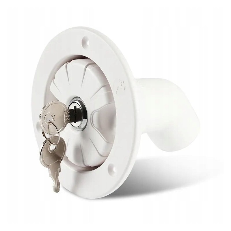 Filling clean drinking water into the camper with a Polish key