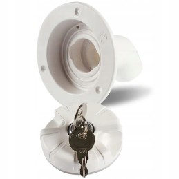 Filling clean drinking water into the camper with a Polish key