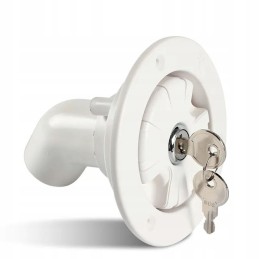 Filling clean drinking water into the camper with a Polish key