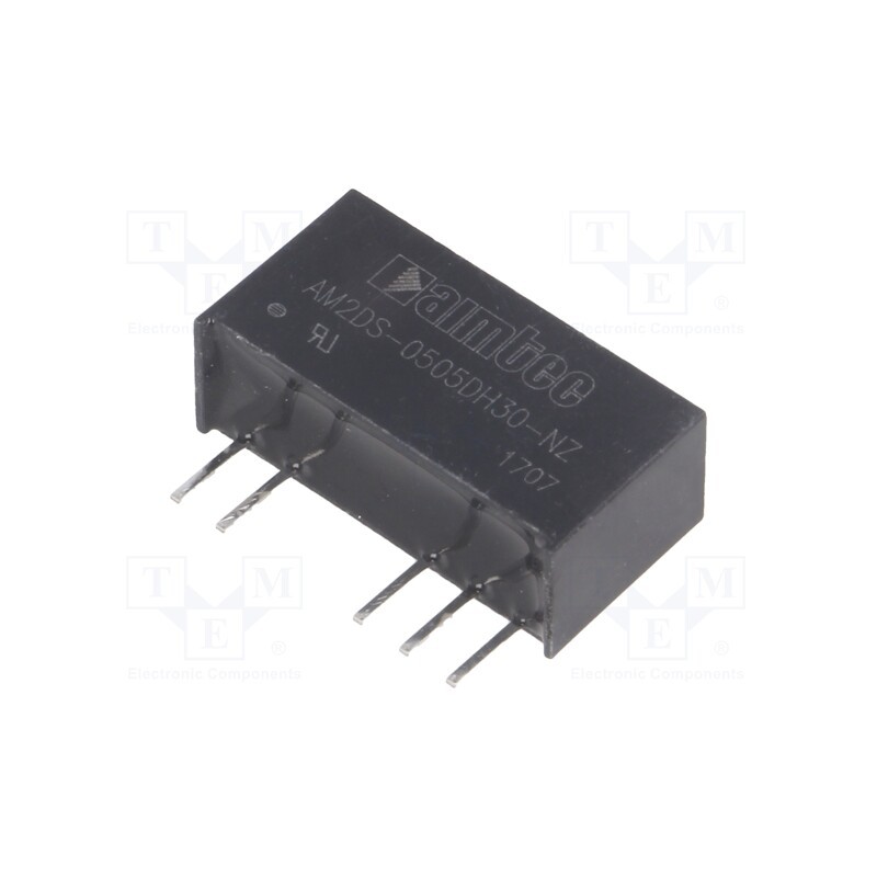 1 pcs x AIMTEC - AM2DS-0505DH30-NZ - Converter: DC/DC, 2W, Uin: 4.5÷5.5V, Uout: 5VDC, Uout2: -5VDC, SIP7