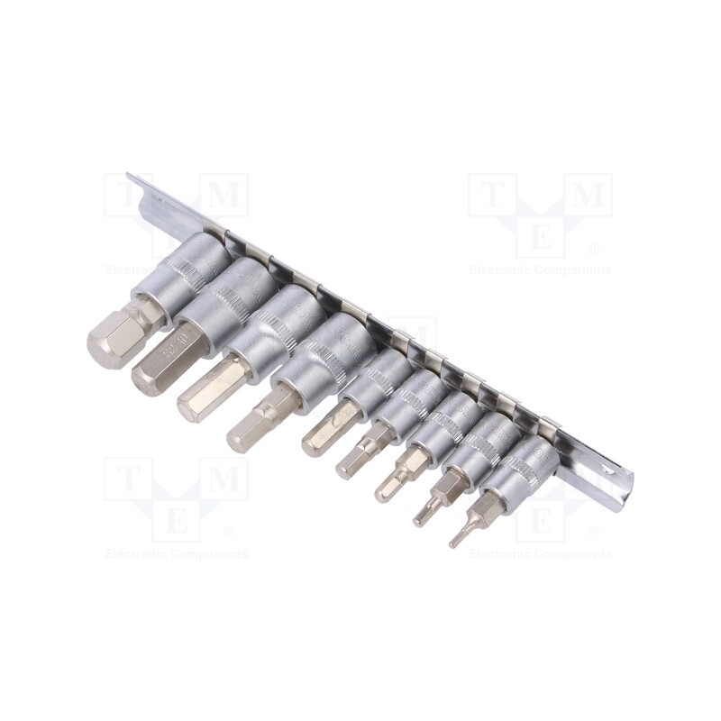 1 set x YATO - YT-04401 - Wrenches set, hex key,socket spanner, Chrom-vanadium steel