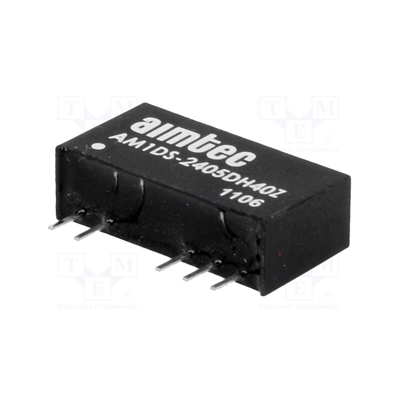 1 pcs x AIMTEC - AM1DS-2405DH40Z - Converter: DC/DC, 1W, Uin: 21.6÷26.4V, Uout: 5VDC, Uout2: -5VDC, SIP7