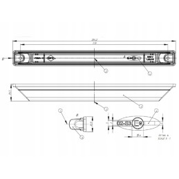 Long LED brake lamp 12 24v for turismus pl caravan