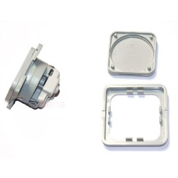 Internal electrical socket 230v 6x6 cm gray