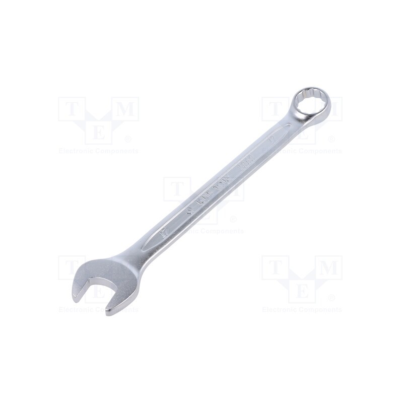 1 pcs x KING TONY - 1060-17 - Wrench, combination spanner, 17mm, Chrom-vanadium steel, L: 215mm