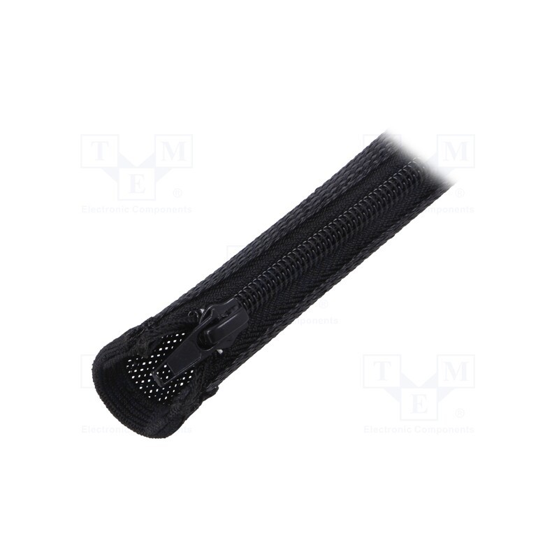 1 pcs x LOGILINK - KAB0046 - Braid, polyester, black, -50÷150°C, L: 1m, Features: multi use