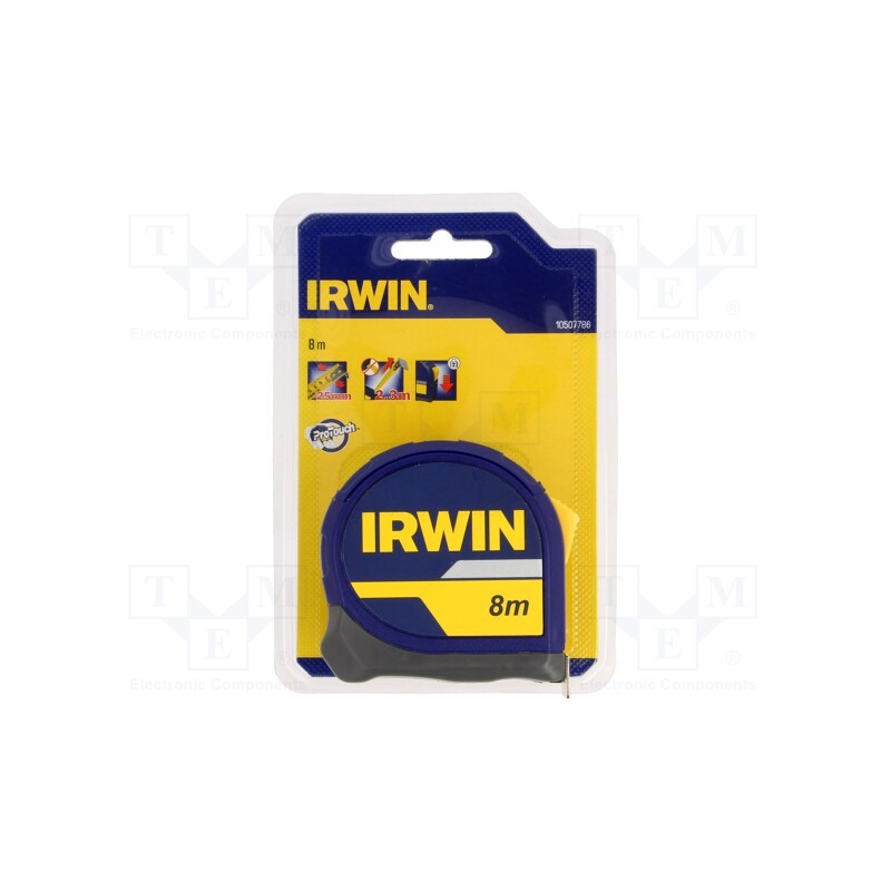 1 pcs x IRWIN - 10507786 - Measuring tape, L: 8m, Width: 25mm