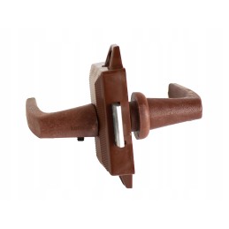 Lock for bathroom doors with brown handles
