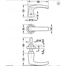 Lock for bathroom doors with brown handles
