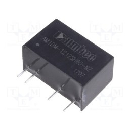 1 pcs x AIMTEC - AM1DM-1212SH60-NZ - Converter: DC/DC, 1W, Uin: 10.8÷13.2V, Uout: 12VDC, Iout: 84mA, SIP7