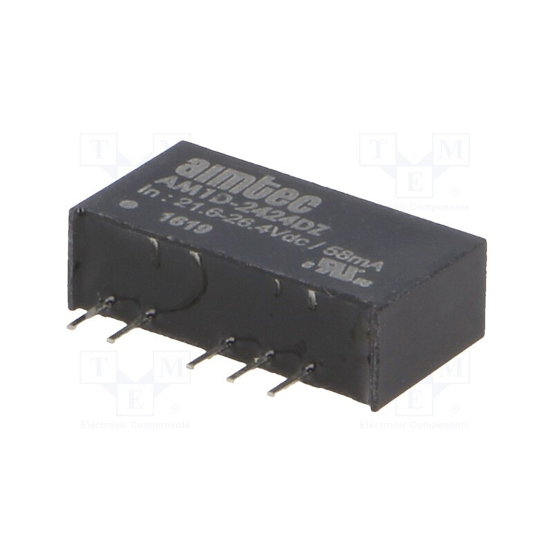 1 pcs x AIMTEC - AM1D-2424DZ - Converter: DC/DC, 1W, Uin: 21.6÷26.4V, Uout: 24VDC, Uout2: -24VDC