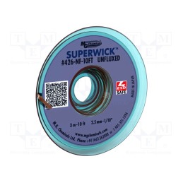 1 pcs x MG CHEMICALS - 426-NF-10FT - Tape: desoldering, flux free, W: 2.5mm, L: 3m, ESD
