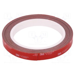 1 rol x 3M - 3M VHB GPH 060 12MMX5M - Tape: fixing, W: 12mm, L: 5m, Thk: 600um, acrylic, grey, max.230°C