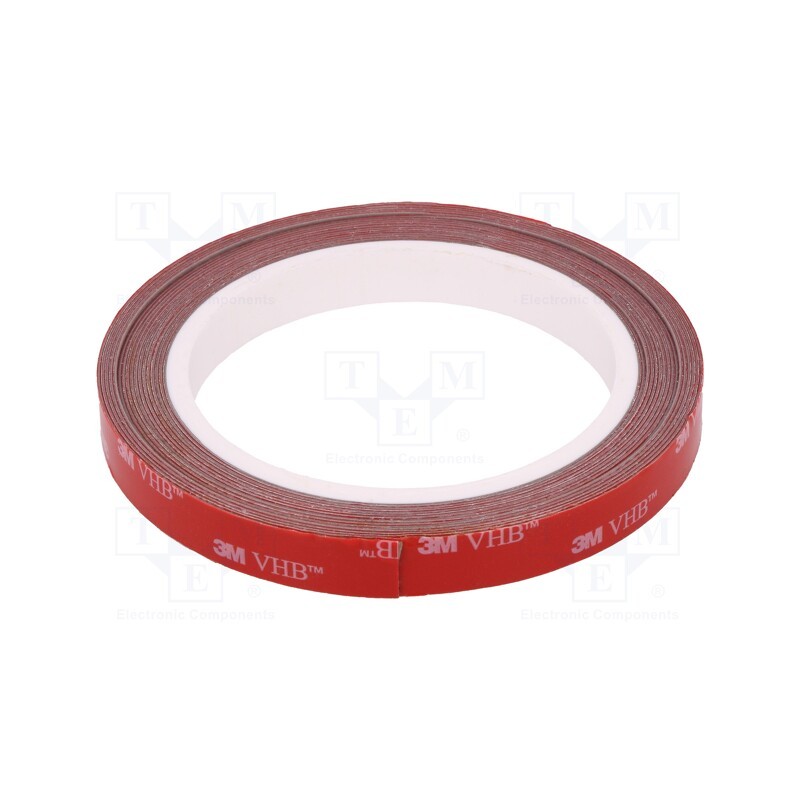 1 rol x 3M - 3M VHB GPH 060 12MMX5M - Tape: fixing, W: 12mm, L: 5m, Thk: 600um, acrylic, grey, max.230°C