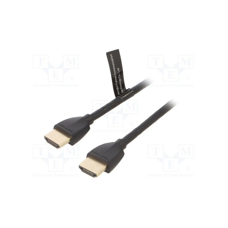 1 pcs x VENTION - AAIBI - Cable, HDMI 2.0, HDMI plug,both sides, PVC, 3m, black, 32AWG