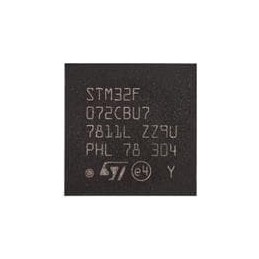 1 pcs : STM32F072CBU7TR - ARM Microcontrollers - MCU Mainstream Arm Cortex-M0 USB line MCU 128 Kbytes of Flash 48 MHz CPU, USB, 