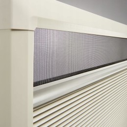 Blackout cassette roller blind with mosquito net 685x700