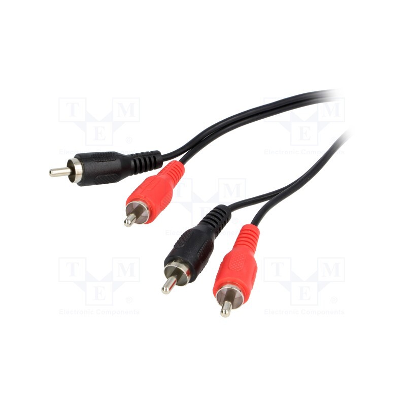 1 pcs x BQ CABLE - BQC-2RP2RP-1000 - Cable, RCA plug x2,both sides, 10m, black