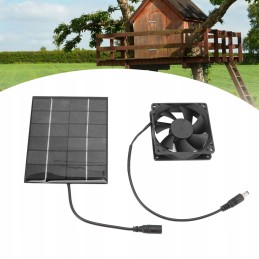 Solar panel fan ventilation