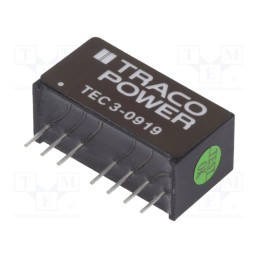 1 pcs x TRACO POWER - TEC 3-0919 - Converter: DC/DC, 3W, Uin: 4.5÷13.2V, Uout: 9VDC, Iout: 333mA, SIP8