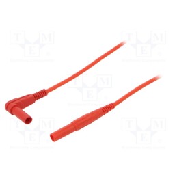 1 pcs x STu00c4UBLI - 66.9005-20022 - Test lead, 19A, banana plug 4mm,angular banana plug 4mm, Len: 2m