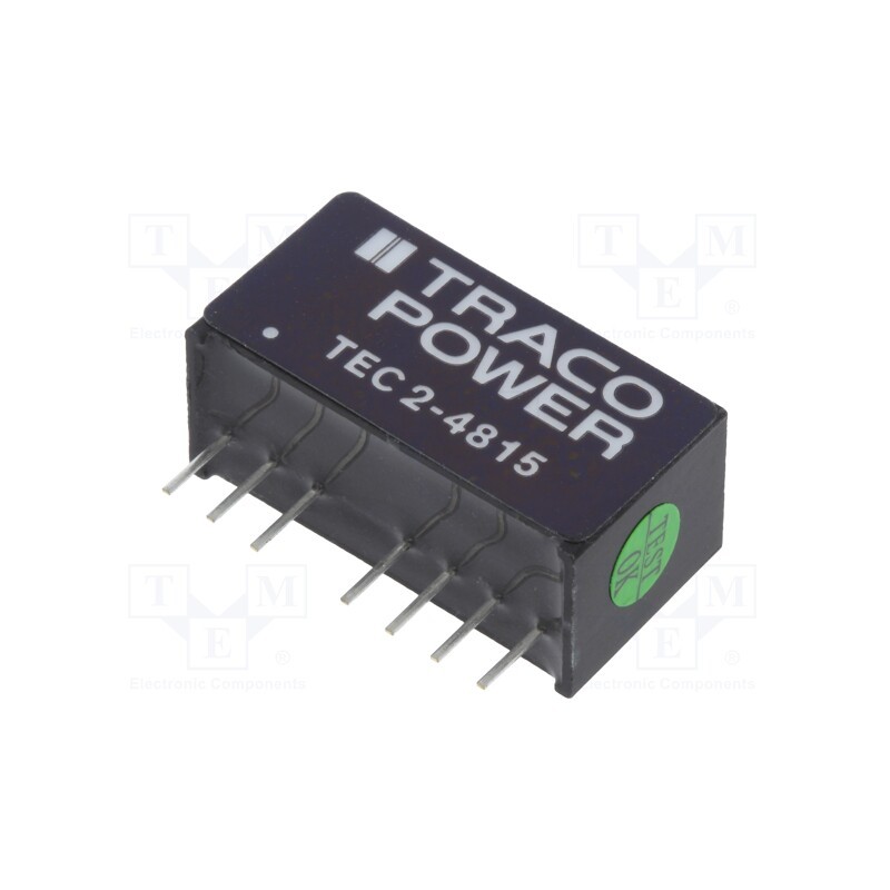 1 pcs x TRACO POWER - TEC 2-4815 - Converter: DC/DC, 2W, Uin: 36÷75V, Uout: 24VDC, Iout: 83mA, SIP8
