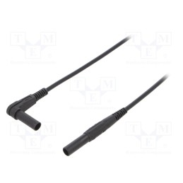 1 pcs x STu00c4UBLI - 66.9005-20021 - Test lead, 19A, banana plug 4mm,angular banana plug 4mm, Len: 2m