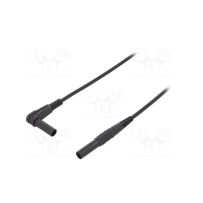 1 pcs x STu00c4UBLI - 66.9005-20021 - Test lead, 19A, banana plug 4mm,angular banana plug 4mm, Len: 2m