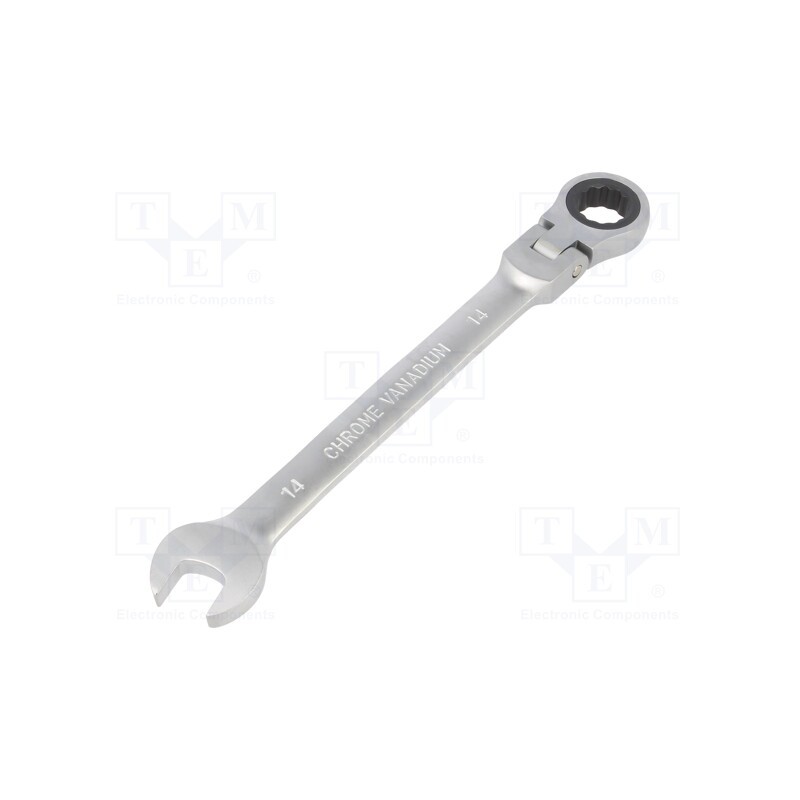 1 pcs x PG TOOLS - PGT095 - Wrench, combination spanner,with ratchet,with joint, 14mm
