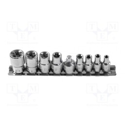 1 set x Hu00d6GERT TECHNIK - HT1A884 - Wrenches set, Torx® socket,socket spanner, Mounting: 1/4', 9pcs.