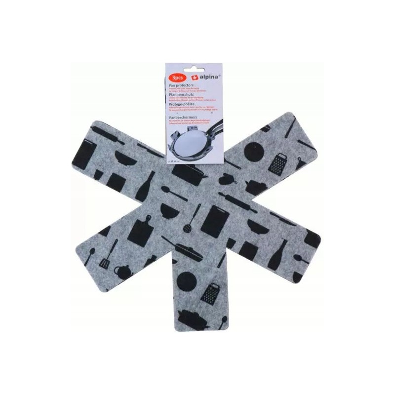 Soundproofing spacers for Alpina dishes, 3 pcs. 38 cm