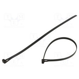 1 pcg x QOLTEC - 52231 - Cable tie, multi use, L: 300mm, W: 7.2mm, polyamide, black, 100pcs.